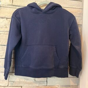 Gap Kids Logo Hoodie Size Medium (8) Navy Fleece Lined